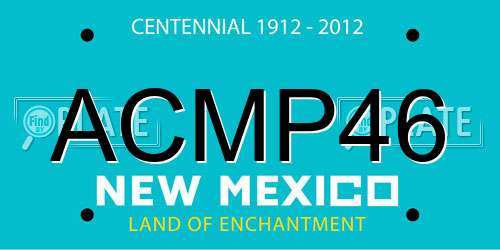 ACMP46 New Mexico License Plate