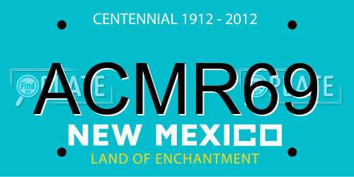 ACMR69 New Mexico License Plate