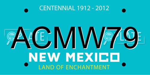 ACMW79 New Mexico License Plate