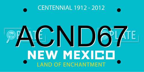 ACND67 New Mexico License Plate