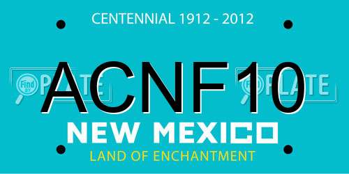 ACNF10 New Mexico License Plate