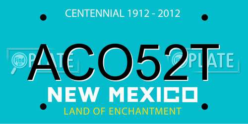 ACO52T New Mexico License Plate