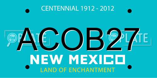 ACOB27 New Mexico License Plate