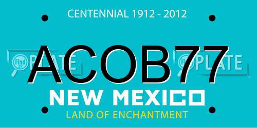 ACOB77 New Mexico License Plate