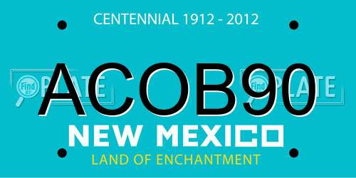 ACOB90 New Mexico License Plate