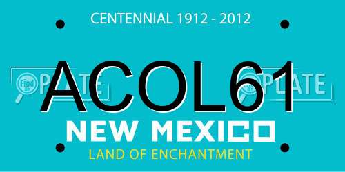 ACOL61 New Mexico License Plate
