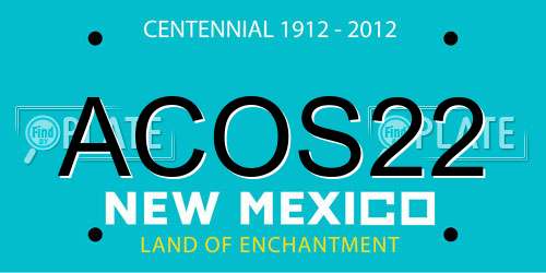 ACOS22 New Mexico License Plate
