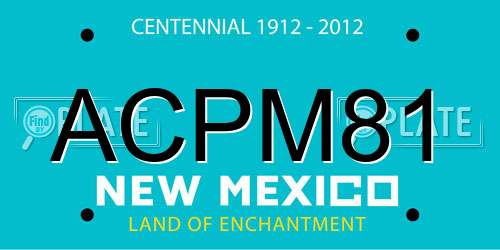 ACPM81 New Mexico License Plate