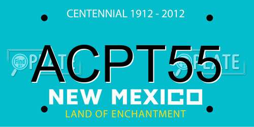 ACPT55 New Mexico License Plate