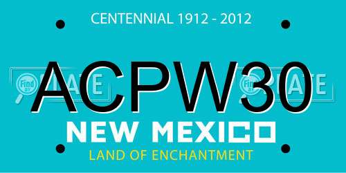 ACPW30 New Mexico License Plate