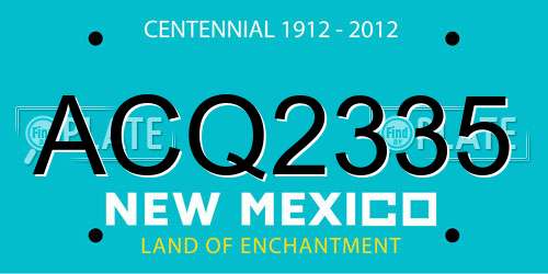ACQ2335 New Mexico License Plate