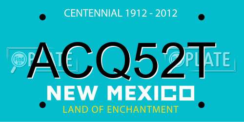 ACQ52T New Mexico License Plate