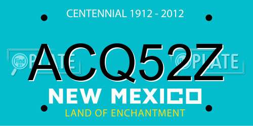ACQ52Z New Mexico License Plate