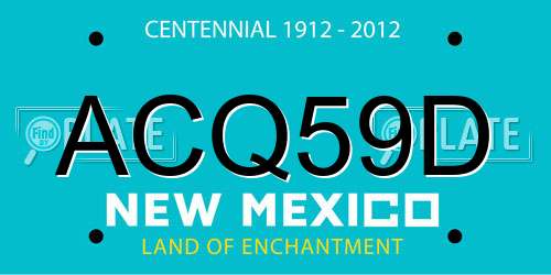 ACQ59D New Mexico License Plate