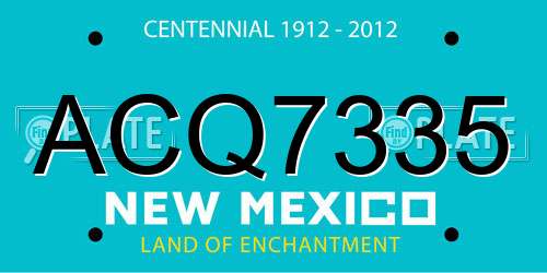 ACQ7335 New Mexico License Plate