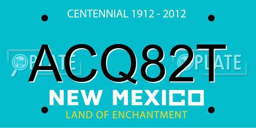 ACQ82T New Mexico License Plate
