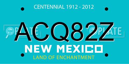ACQ82Z New Mexico License Plate