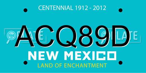 ACQ89D New Mexico License Plate