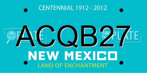ACQB27 New Mexico License Plate