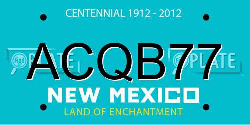 ACQB77 New Mexico License Plate