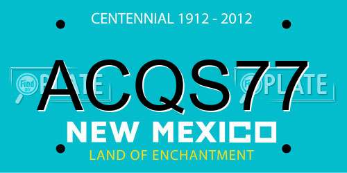 ACQS77 New Mexico License Plate