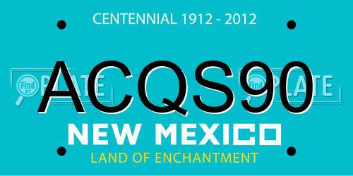 ACQS90 New Mexico License Plate