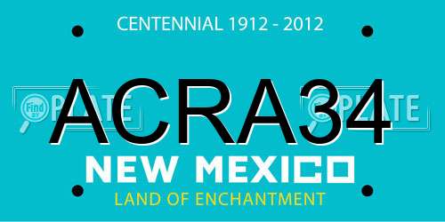 ACRA34 New Mexico License Plate