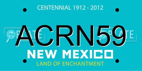 ACRN59 New Mexico License Plate