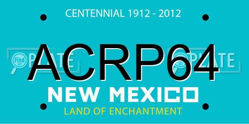 ACRP64 New Mexico License Plate
