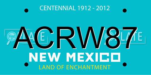 ACRW87 New Mexico License Plate