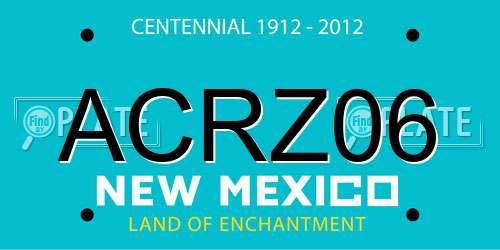 ACRZ06 New Mexico License Plate