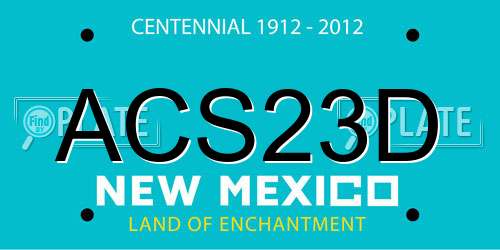ACS23D New Mexico License Plate