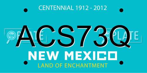 ACS73Q New Mexico License Plate