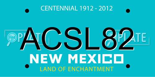 ACSL82 New Mexico License Plate