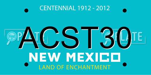 ACST30 New Mexico License Plate