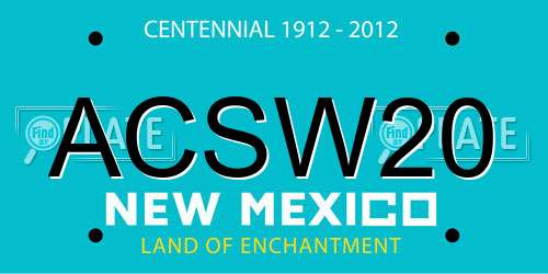 ACSW20 New Mexico License Plate