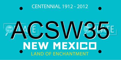 ACSW35 New Mexico License Plate