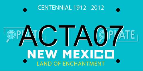 ACTA07 New Mexico License Plate
