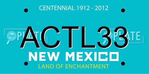 ACTL33 New Mexico License Plate