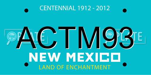 ACTM93 New Mexico License Plate