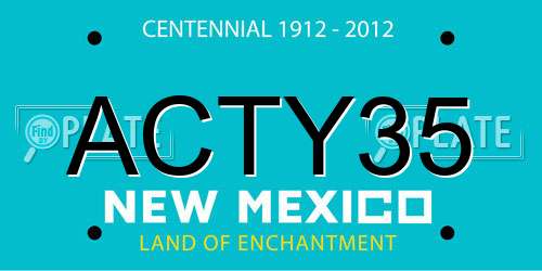 ACTY35 New Mexico License Plate