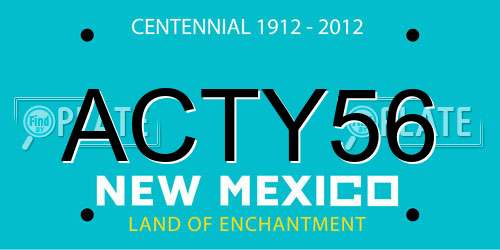ACTY56 New Mexico License Plate