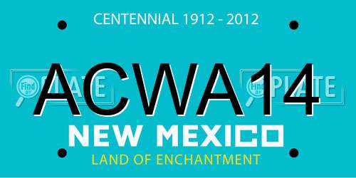 ACWA14 New Mexico License Plate