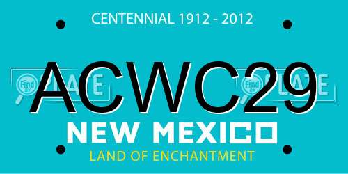 ACWC29 New Mexico License Plate