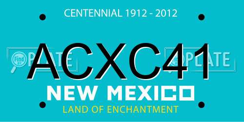 ACXC41 New Mexico License Plate