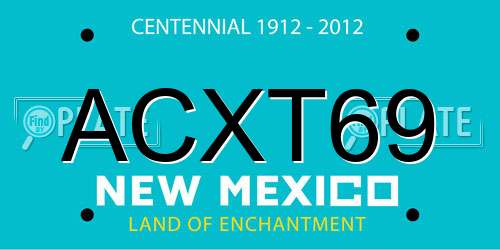 ACXT69 New Mexico License Plate
