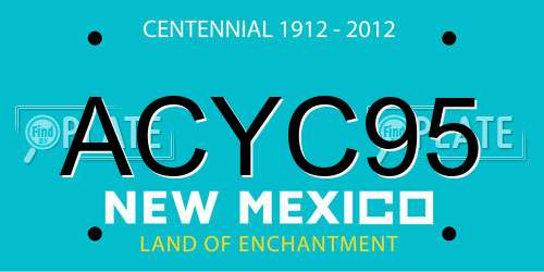 ACYC95 New Mexico License Plate