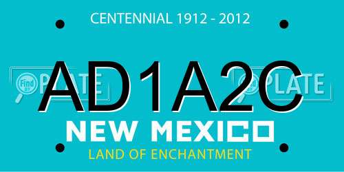 AD1A2C New Mexico License Plate