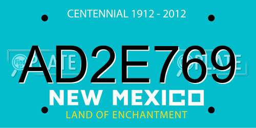 AD2E769 New Mexico License Plate