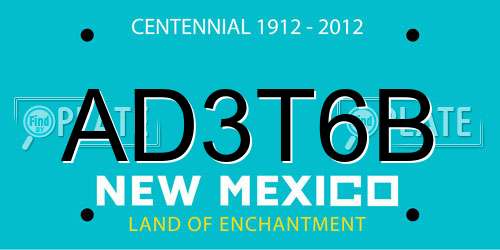 AD3T6B New Mexico License Plate